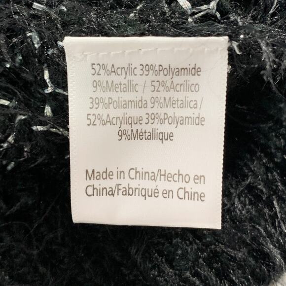 Modcloth M Nipping at Your Nose Cropped Sweater Metallic Black - Picture 8 of 8